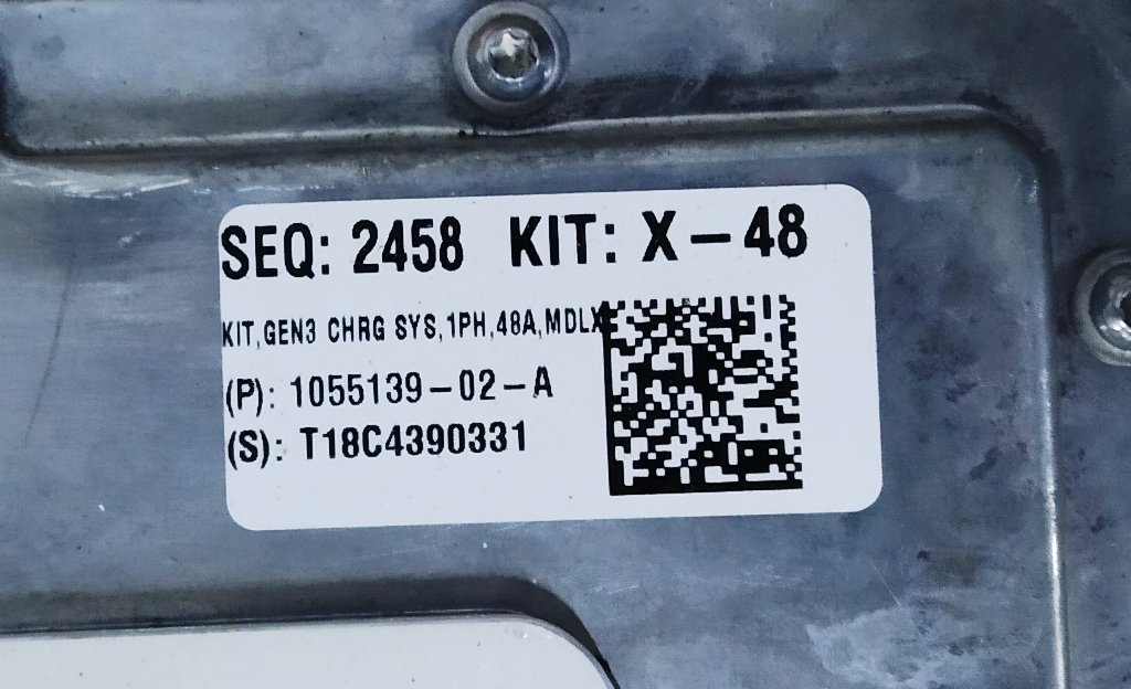 1 Чарджер блок (GEN3) (48A, 1 фаза) Tesla model S REST model X 1462537-02-D
